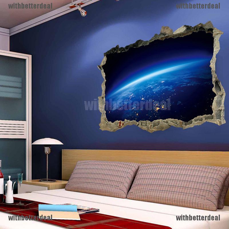 Solar System Outer Space Themed 3d Universe Galaxy Wall Stickers