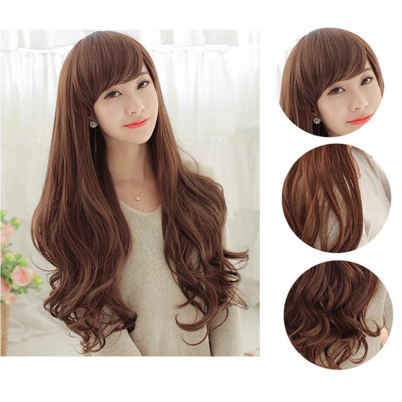 Women Lolita Curly Wavy Long Full Wig Heat Resistant Cosplay Party