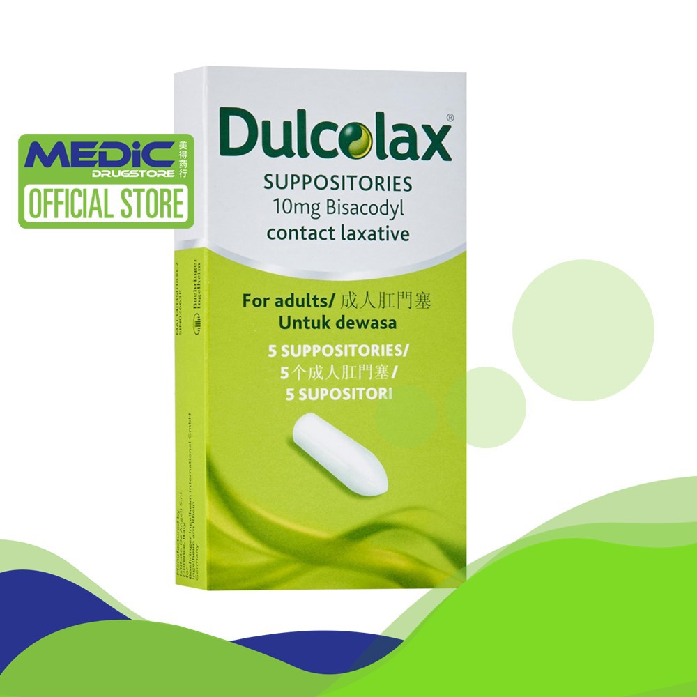 [Bundle of 5] Dulcolax Laxative Suppositories (Adults) - By Medic ...