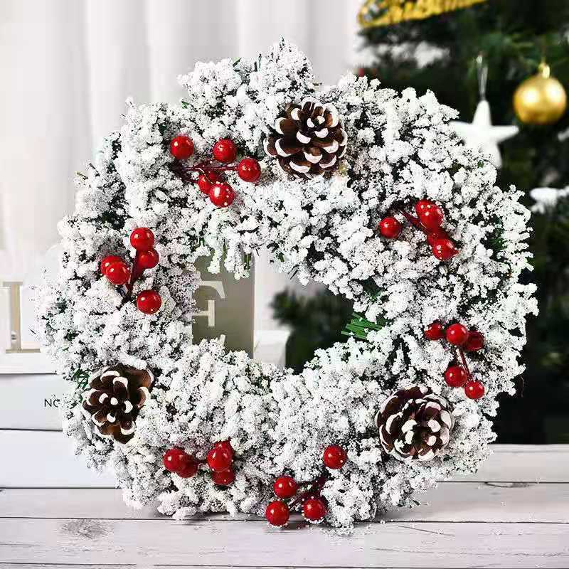 EG_ 10/20PCS ARTIFICIAL CHRISTMAS FLOWER TREE GARLAND WREATH PARTY DECORATION At 