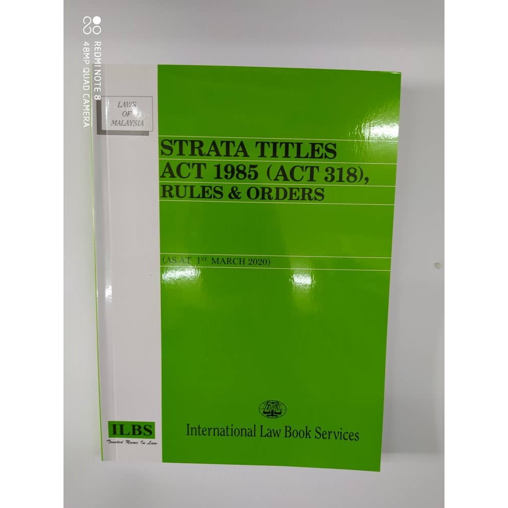 Strata Titles Act 1985 Act 318 Rules Order As At 1 March 2020 Shopee Singapore
