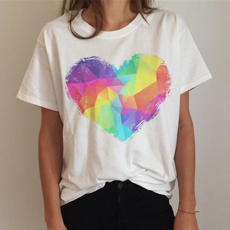 Image of Lgbt Gay Pride Lesbian Rainbow summer top female 2022 vintage tshirt t shirt graphic tees women couple clothes #7