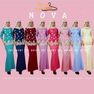 NOVA Baju  kurung  moden  Baju  murah  Baju  raya Ka Peplum 