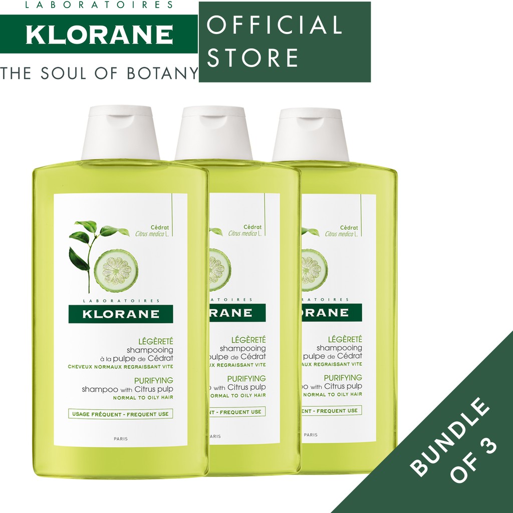 Klorane Shampoo with Citrus Pulp 400ml (Bundle of 3) Shopee Singapore