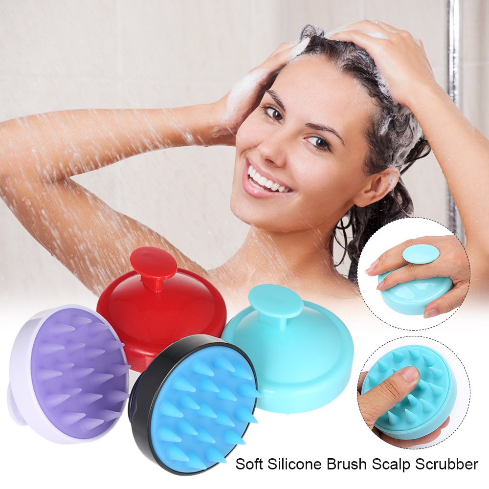 Ready Stock】F  H Soft Silicone Head Massager Comb Hair Scalp Massaging  Shampoo Brush Scalp Scrubber | Shopee Singapore