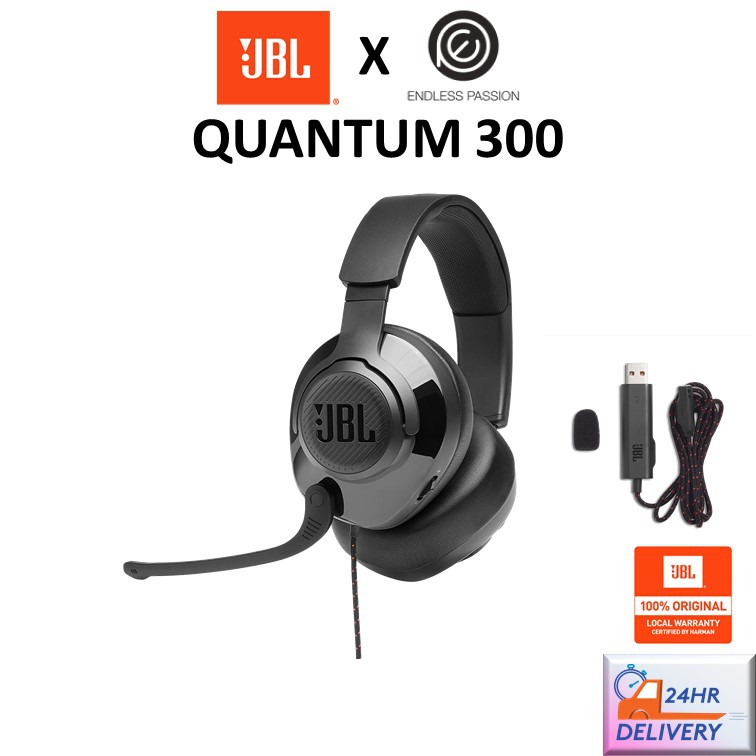 JBL Quantum 300 Wired OverEar Gaming Headphones with JBL Quantum