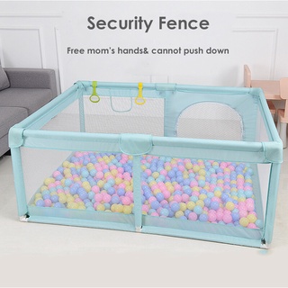 (Free 50 balls)Toddler Foldable Plastic Playard Portable Indoor Game Outdoor Gate Baby Fence Yard Safety Fence Kids Baby
