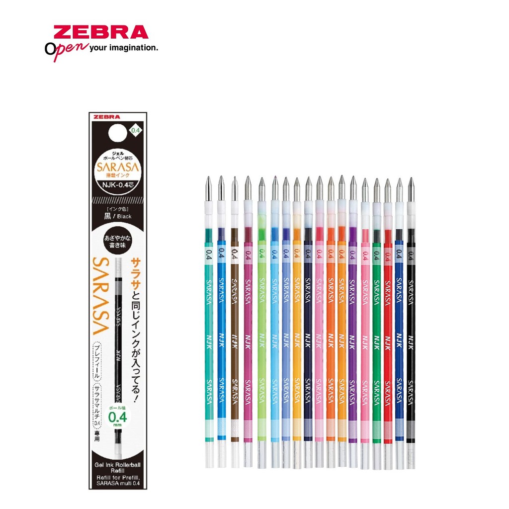 Zebra Sarasa Select 0 4mm Ballpoint Pen Refill Njk 0 4 Choose From 18 Colors Shipping From Japan Shopee Singapore