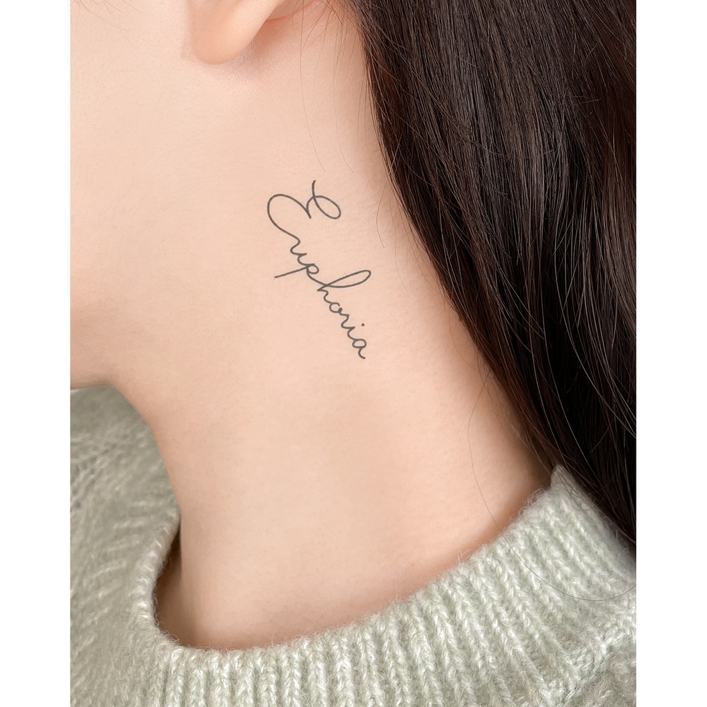 Instant Tattoo X BTS] Euphoria Lettering Tattoo | Shopee Singapore