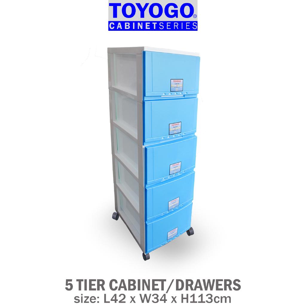 Toyogo Plastic Storage Cabinet / Drawer With Wheels (5 ...