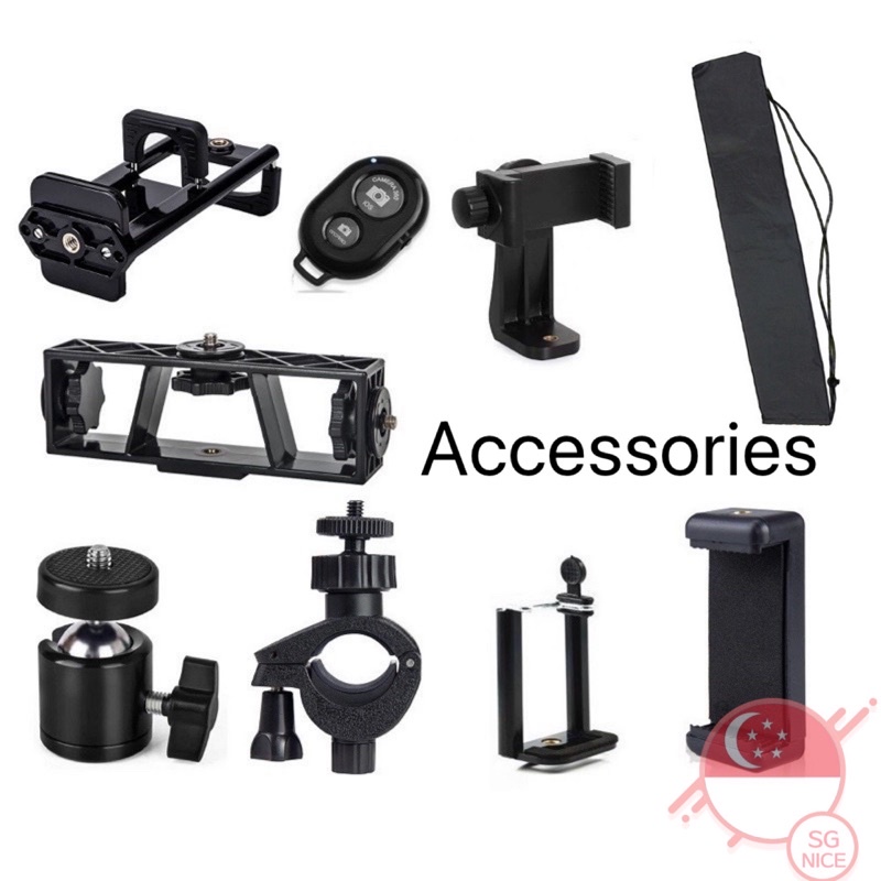 SG SELLER Live Streaming Vlogging Photography Equipment Accessories Mini Tripod Phone Mount Tablet Holder Pole Holde