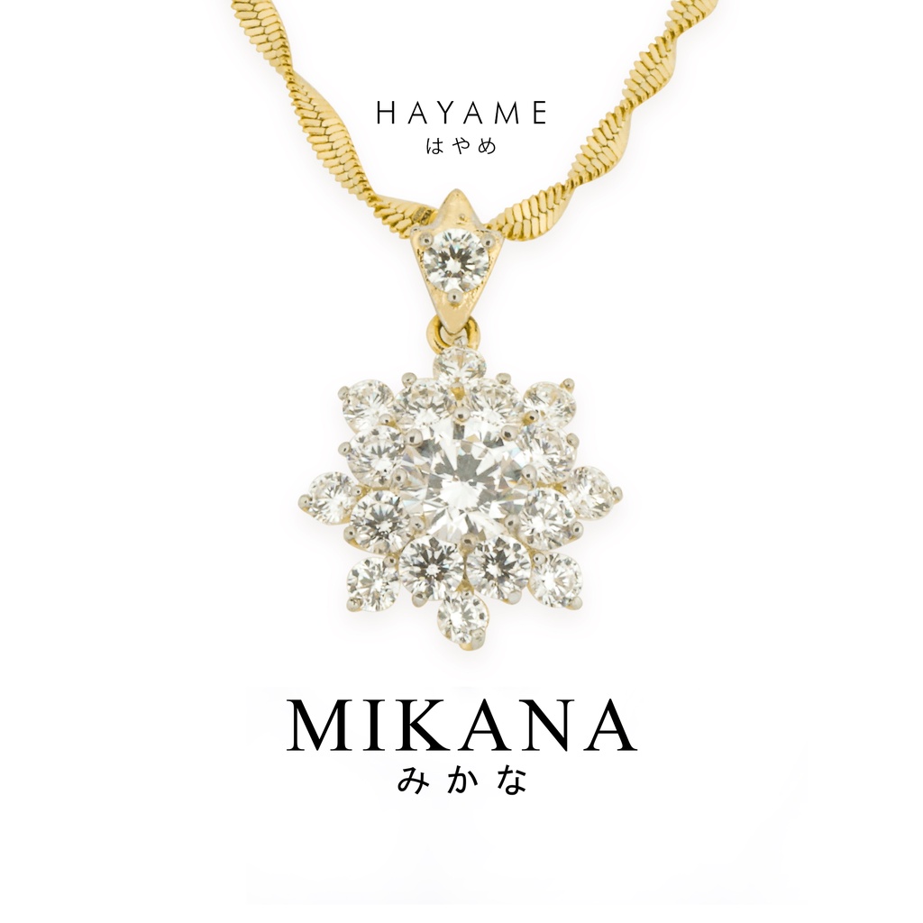 Mikana HAYAME 18k Gold Plated Pendant Necklace Accessories elegant jewelry for women gift card box