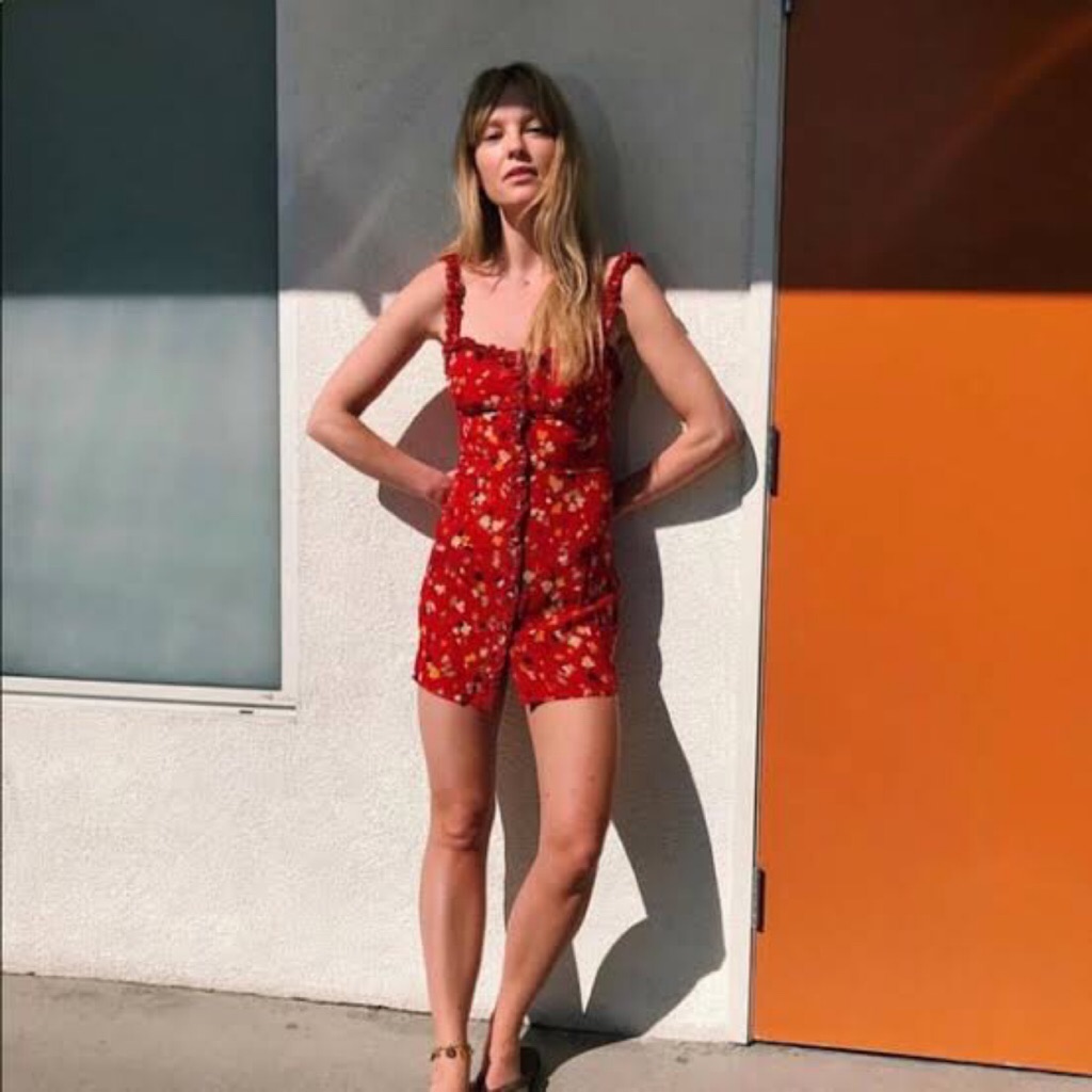 red black and white dress