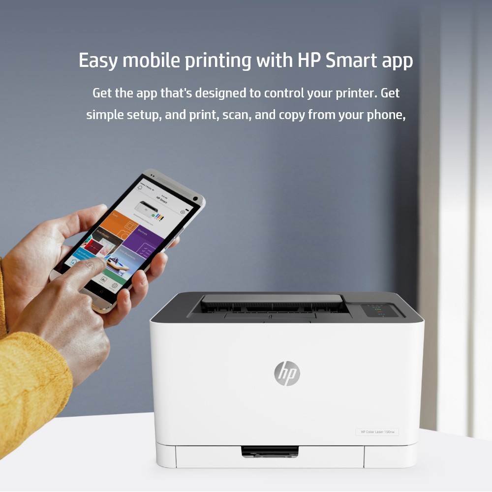 Hp Color Laser 150nw Wireless Printer Print Only Manual Duplex Laser One Year Warranty Beecost