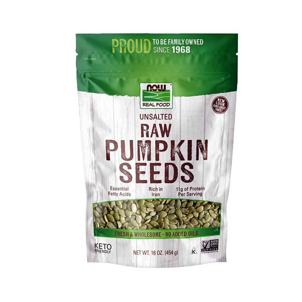 NOW Foods Pumpkin Seeds Raw And Unsalted Essential Fatty Acids   5c28217dbb220a80f92afd6c71737d21