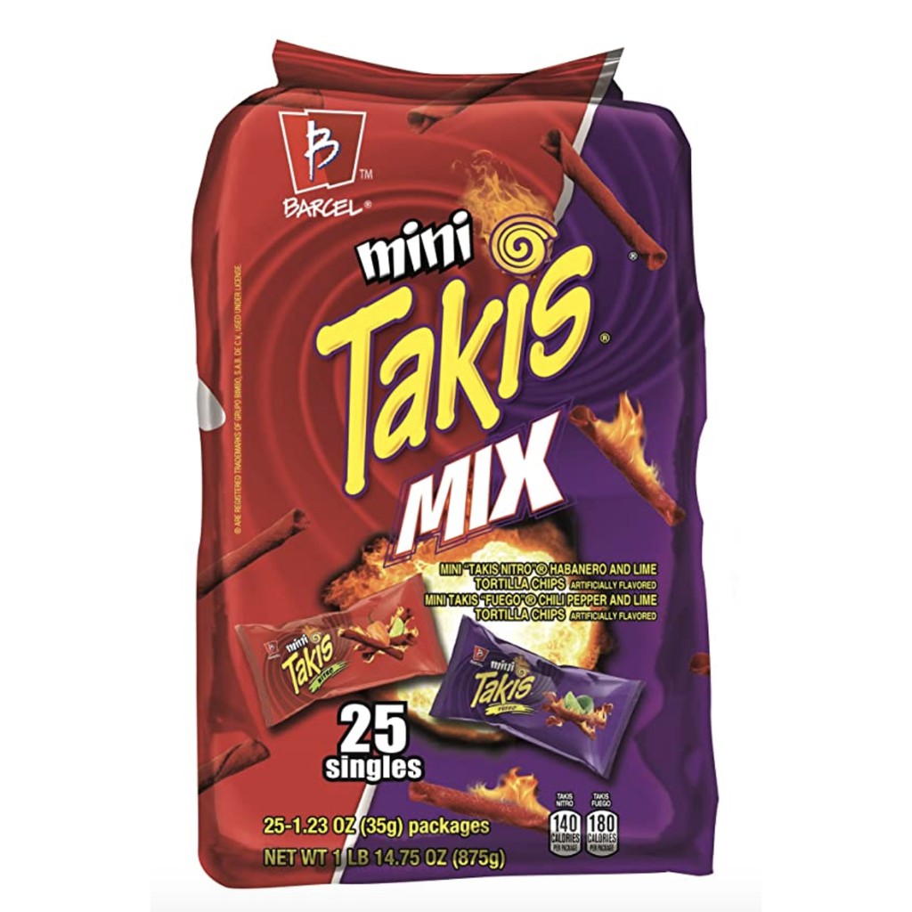 Barcel Mini Takis Crunchy Rolled Tortilla Chips Nitro and Fuego Flavor ...