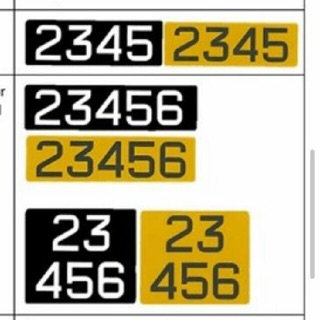 Number plate licence plate for E bike PAB and bicycle rack for cars