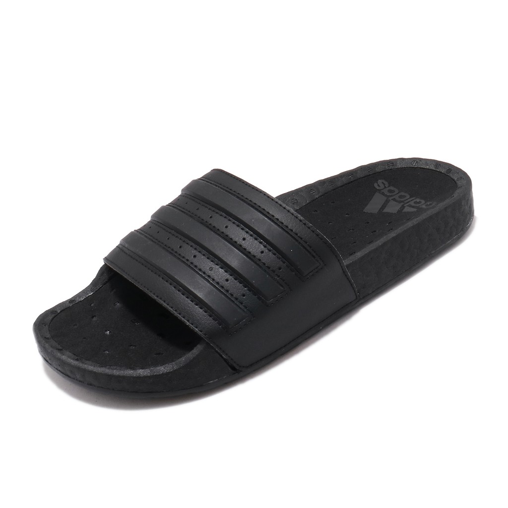 adidas slippers all black