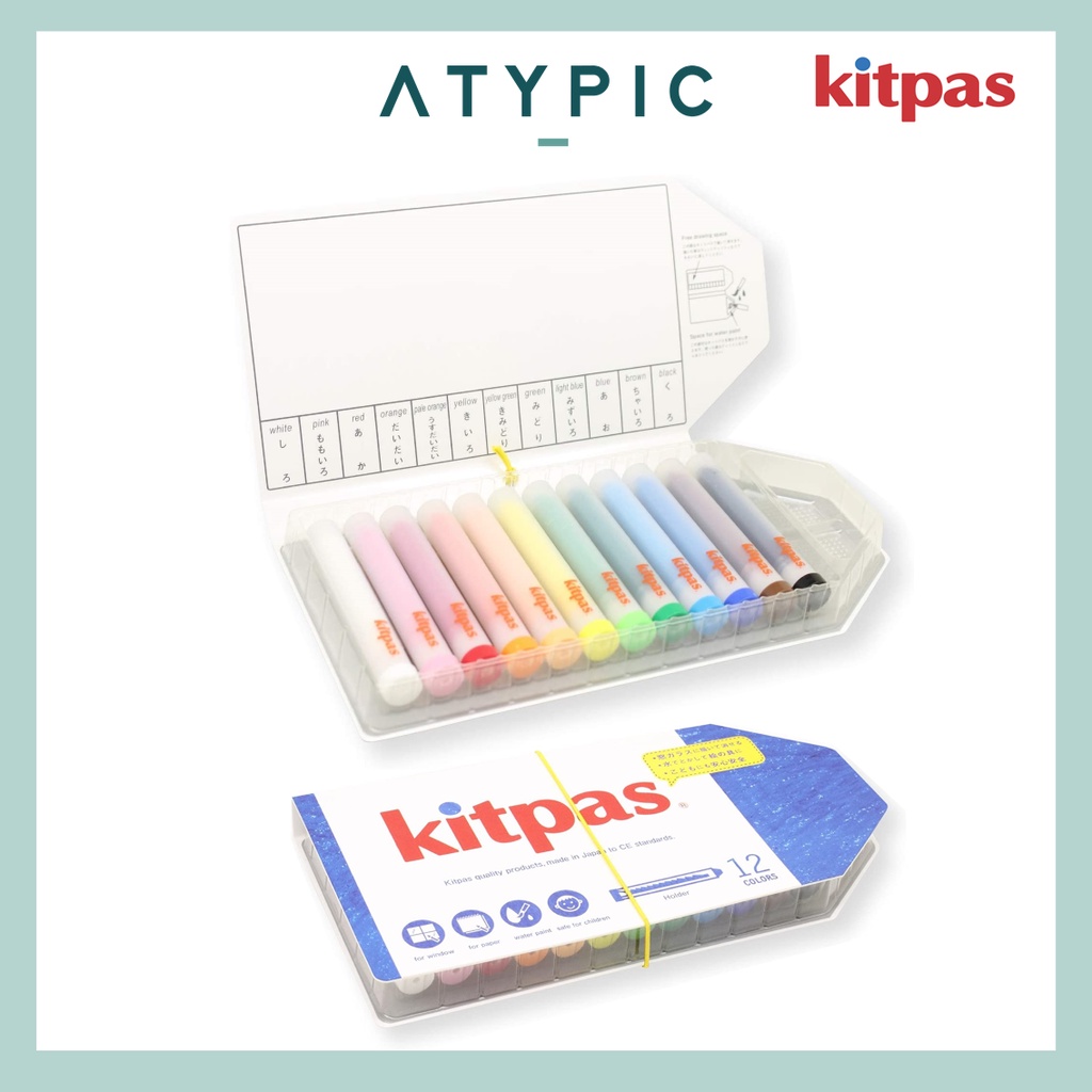 Kitpas Art Crayons 12 Colours in Holder (KHL12C) Shopee Singapore