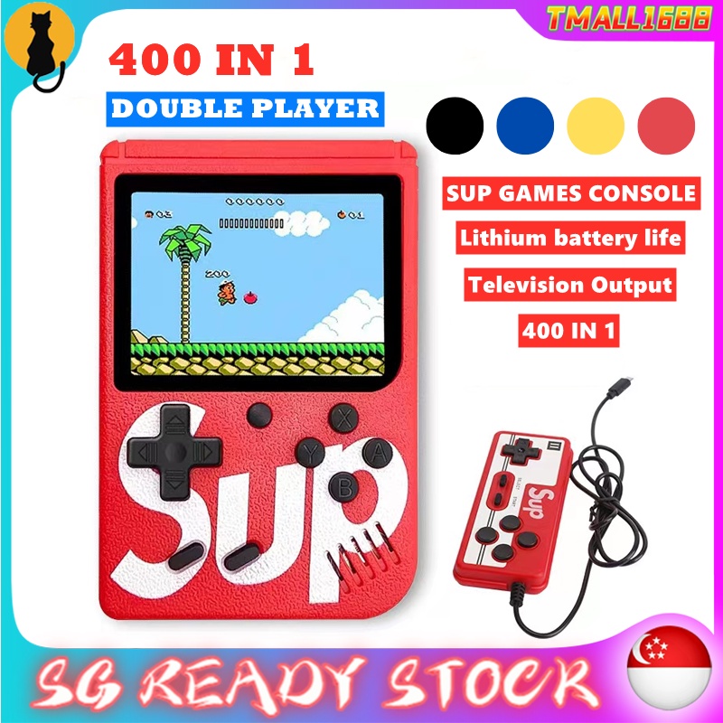 [✅SG Ready Stock] Sup 400 in 1 Retro Classic Handheld Game Box Portable Console with Remote Double Player