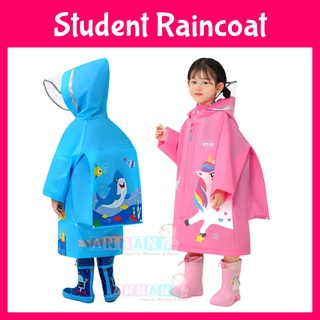 Kids Raincoats★M to 4XL★Smally Korea Children Primary Student Kids Raincoat Rain Coat Poncho Cover Cape Umbrella Boots