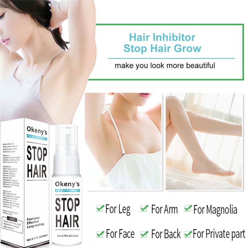 20ml Stop Hair Growth Spray Non-irritating Painless Nourishing Hair Growth  Inhibitor Spray for Legs Body Armpit New | Shopee Singapore