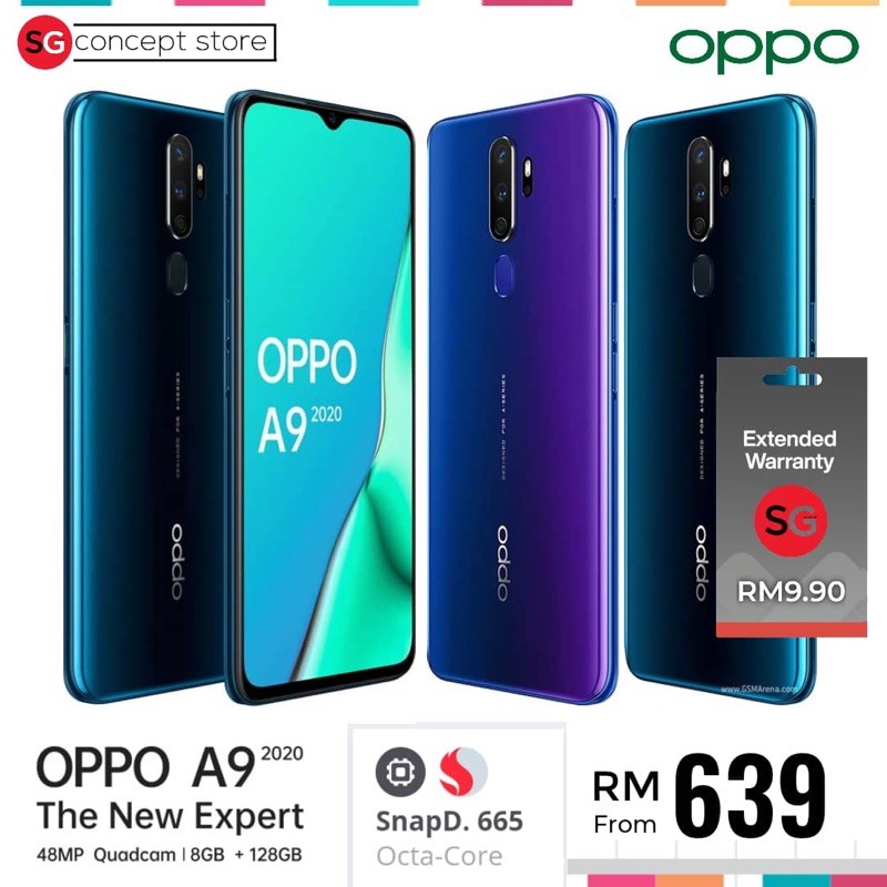 Shop Malaysia Oppo A9 2020 8 128gb Original Refurbished Shopee Singapore