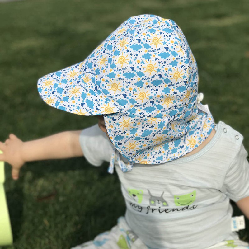 Cotton Flower Stripe Cap Summer Lace Baby Girls Flower Sun Visor Bucket Hat LC
