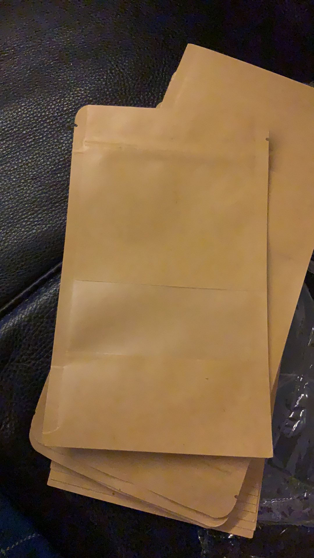 50pcs Brown Kraft Paper Zipper Bag / Zip Lock Bag / Zip Bag / Packaging