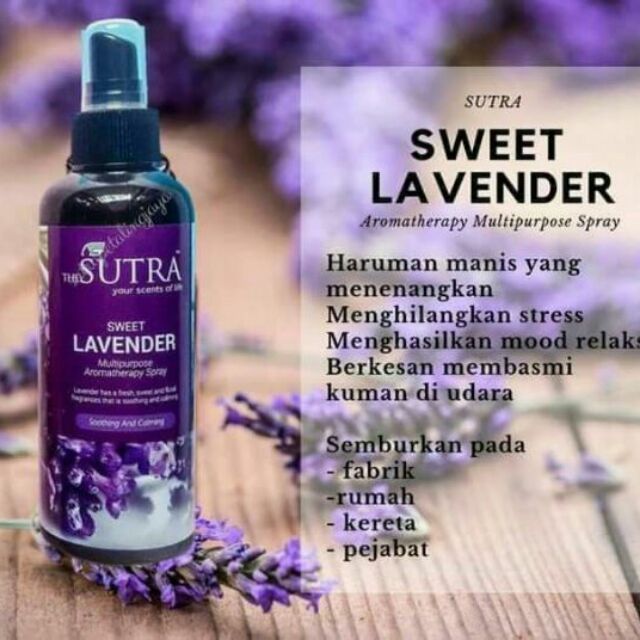 Sutra Lavender Home Car Dan Fabric Fragrance Aromatherapy Spray Shopee Singapore