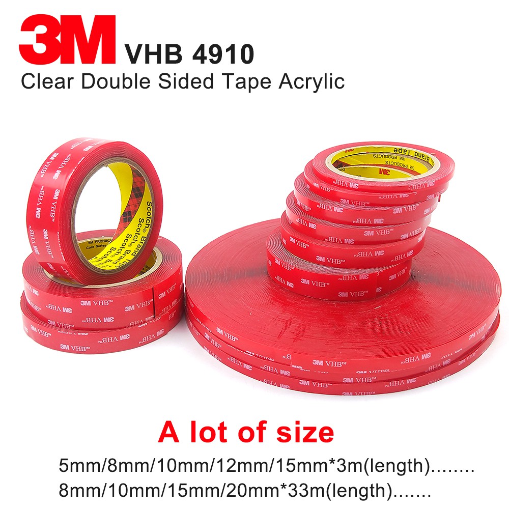 3m 4910 Vhb Tape 3m Double Sided Tape High Temp Transparent Acrylic Foam Tape Car Vehicle Tape Shopee Singapore