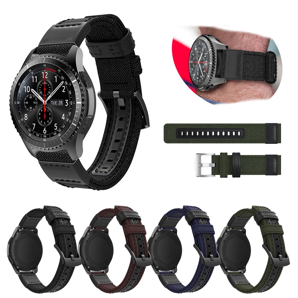 For Samsung Galaxy Watch 46mm Gear S3 Bands 22mm Nylon Replacement Strap Wristband Shopee Singapore