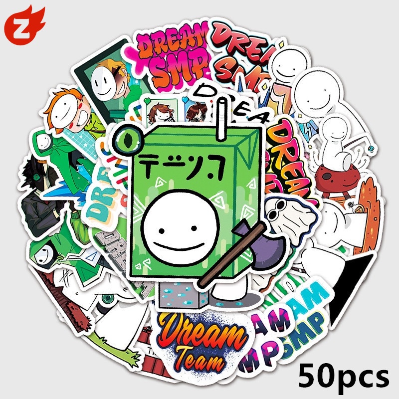 dsmp dream smp stickers 50pcs set waterproof graffiti stickers shopee singapore