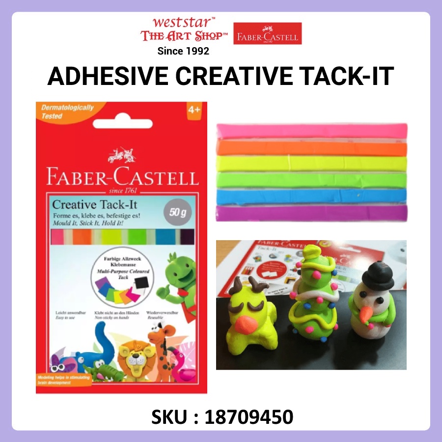 Faber Castell Adhesive Creative Tack It Blu Tack Multicolor G