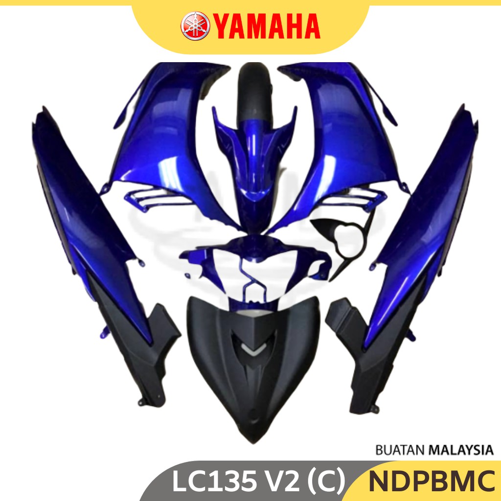 Yamaha 135lc New V2 5s C Body Cover Set With Clutch 5 Speed Body Kit Coverset Ndpbmc Blue Shopee Singapore