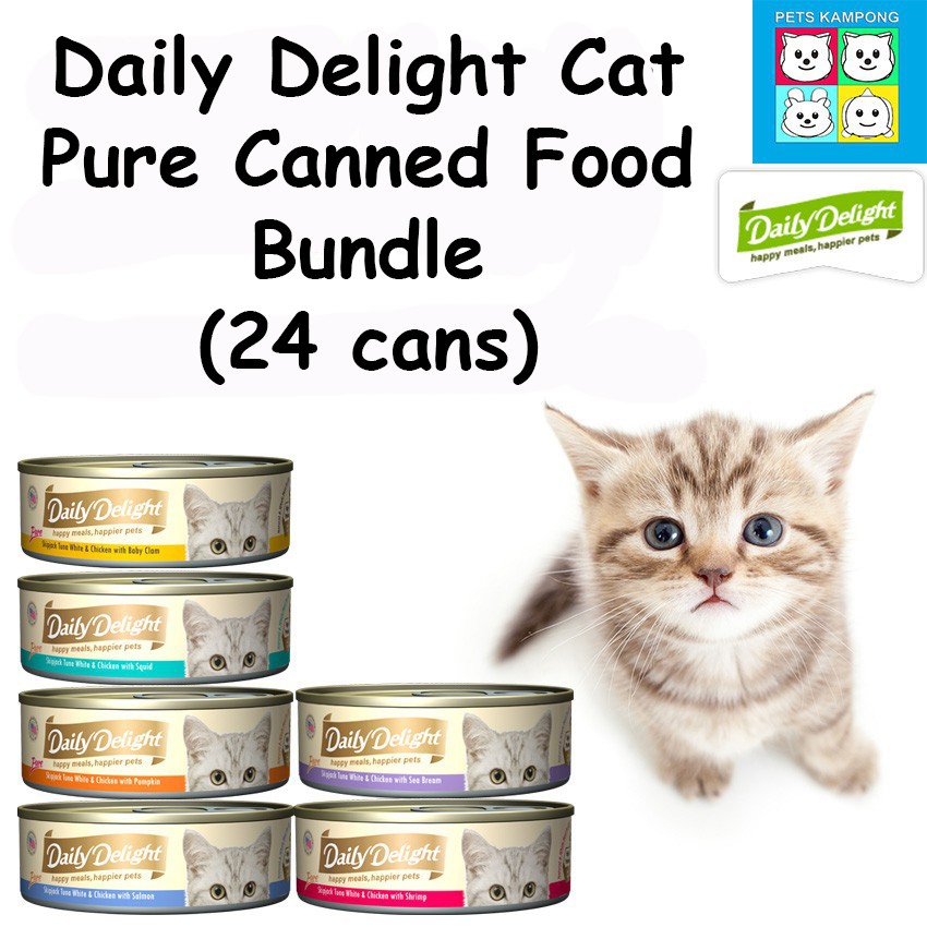Daily Delight Pure Cat Canned Food 80g x 24 cans Shopee Singapore