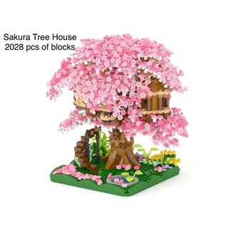 SG STOCK Sakura Flora Tree House Nano Building Blocks Cherry Blossom Puzzle Block Mini Bricks DIY Christmas Gift Ideas #0
