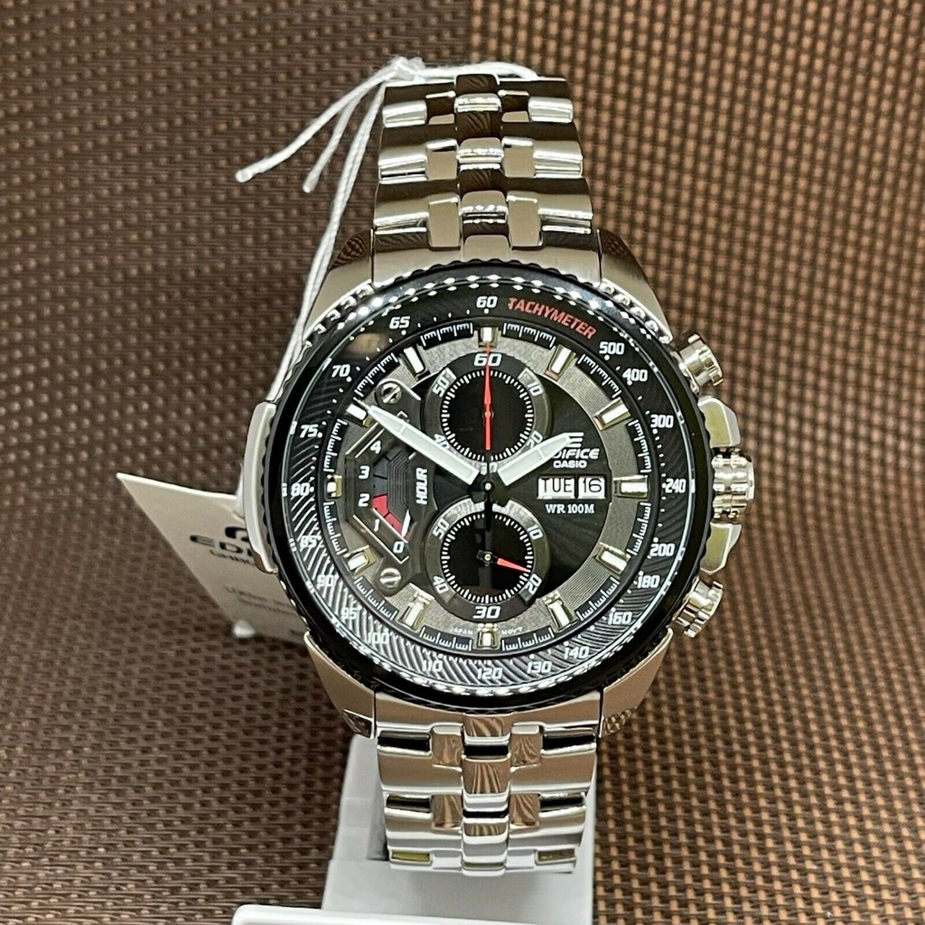 Casio Edifice EF558D1A Chronograph Tachymeter Retrograde Dial Black