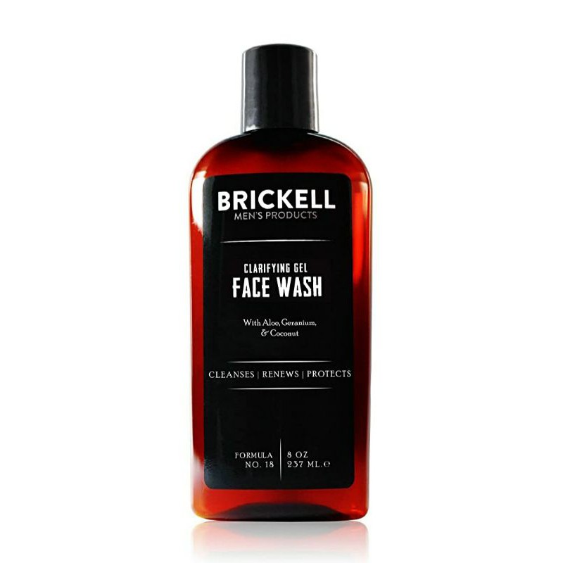 brickell men's clarifying gel face wash for men