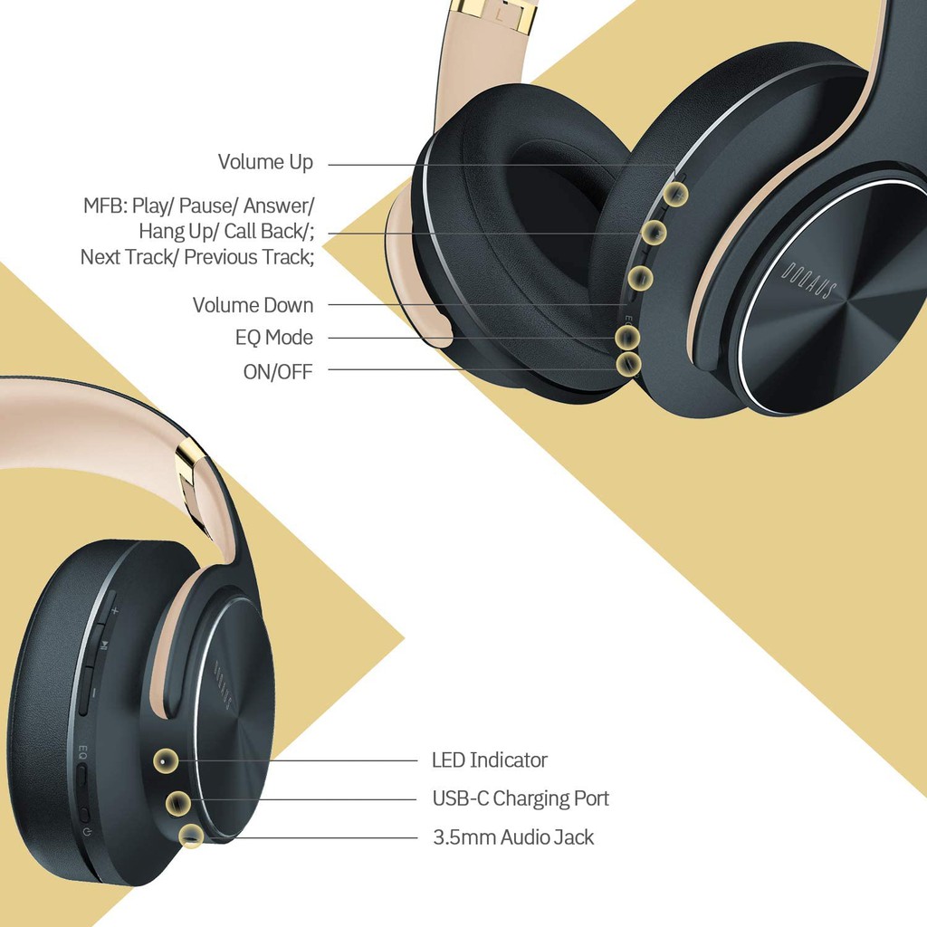 doqaus bluetooth headphones