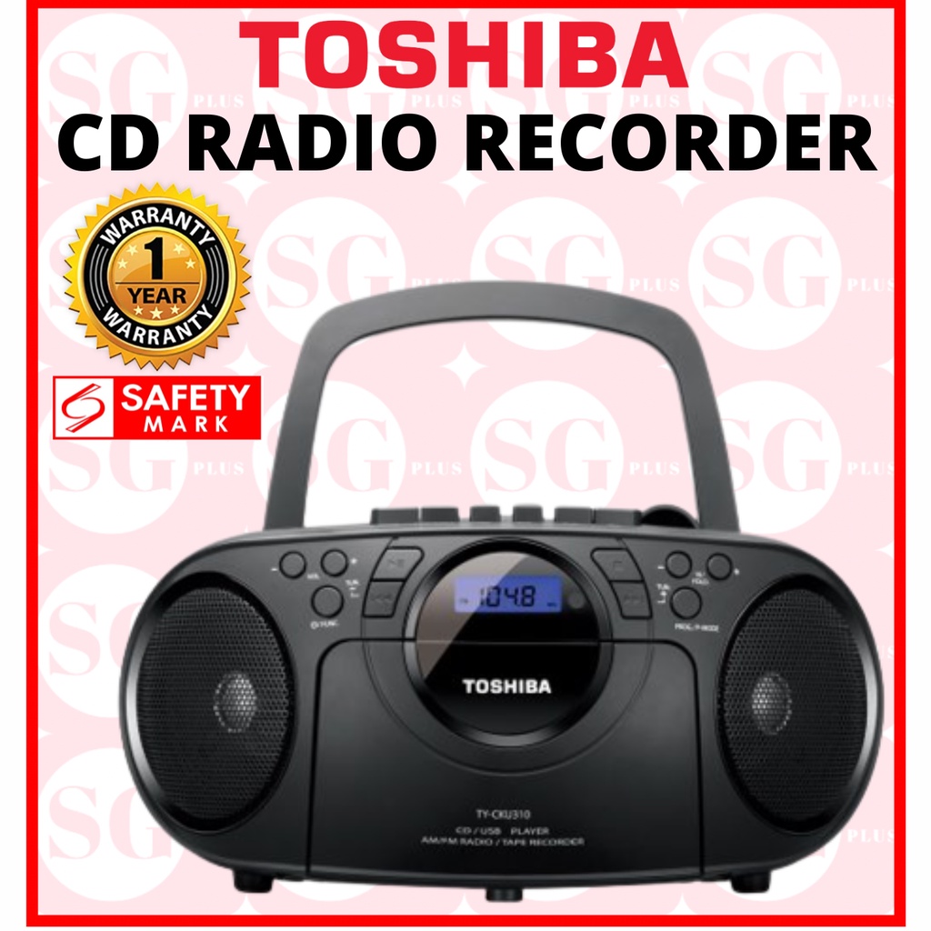 Toshiba TYCKU310 Portable CD USB Radio Cassette Recorder Shopee