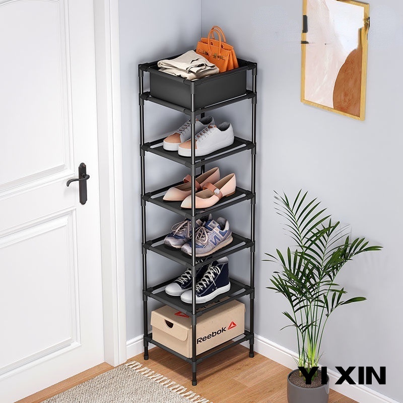 YIXIN Small Shoe Rack Narrow Shoe Rack Outdoor Multi Layer Shoe Rack