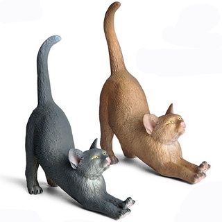 JONY1EC Stretching Cats Model Micro Landscape Educational Toy Science & Nature Farm Animal #4