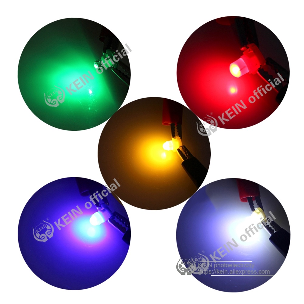 KEIN 10PCS T3 T4.2 T4.7 Dashboard Led Light New Wedge Dashboard Warning Indicator Lamp Cluster Gauge Indicator Light Car Led Light Cob Instrumen Lamp 12V Light White Red Blue