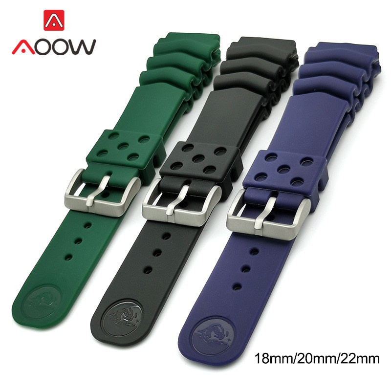 Sport Silicone Strap 18/20/22mm Waterproof Diver Rubber Watchband  Replacement Bracelet Band Watch Accessories for Seiko | Shopee Singapore