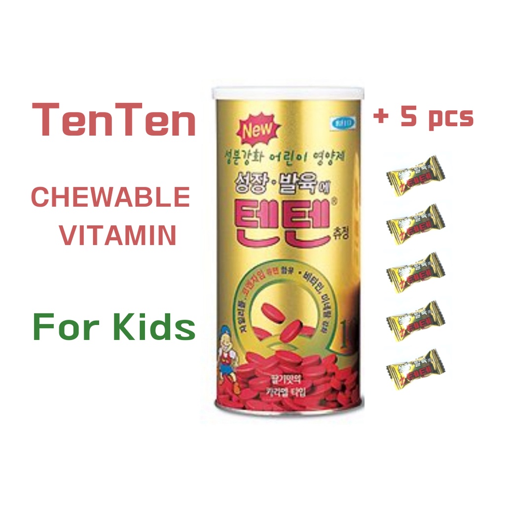 Hanmi TenTen Chewable Vitamin Tablet for Kids 120pcs | Shopee Singapore