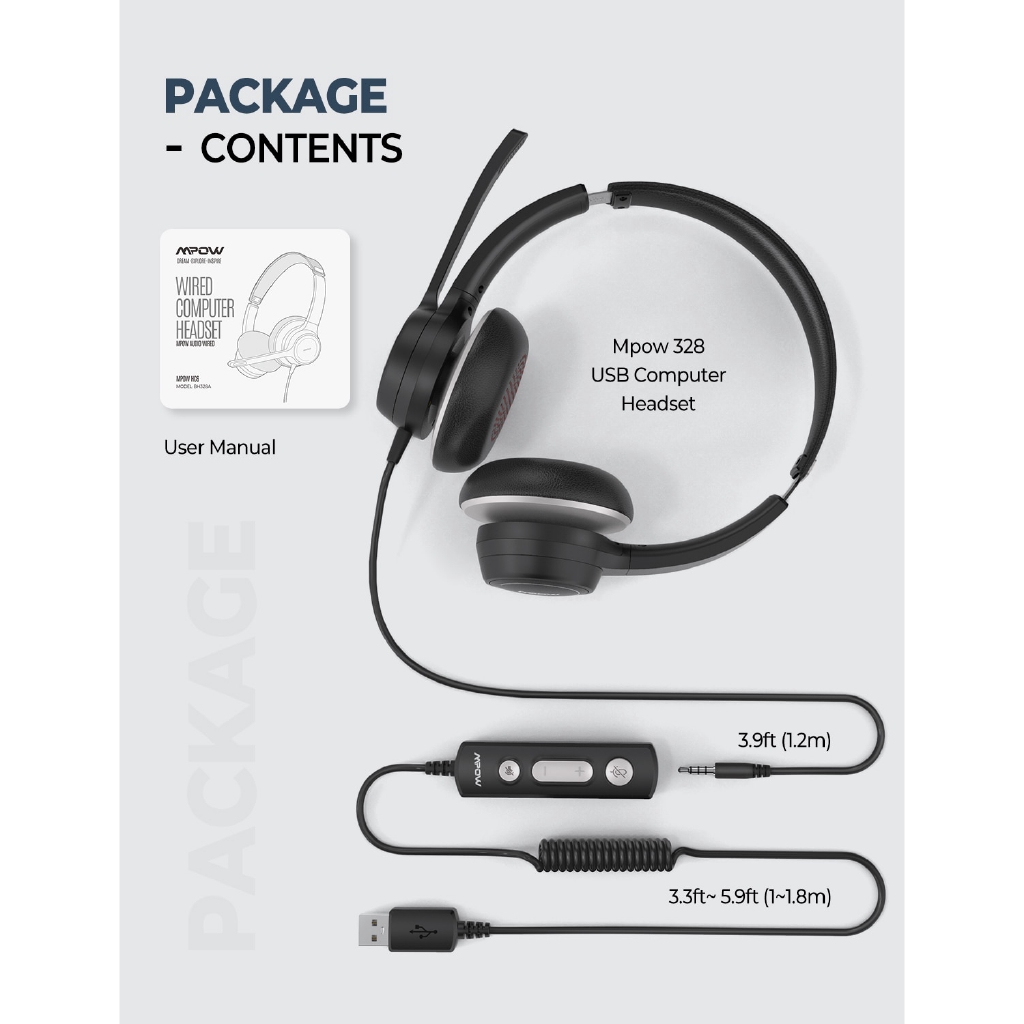 mpow hc6 usb headset with microphone