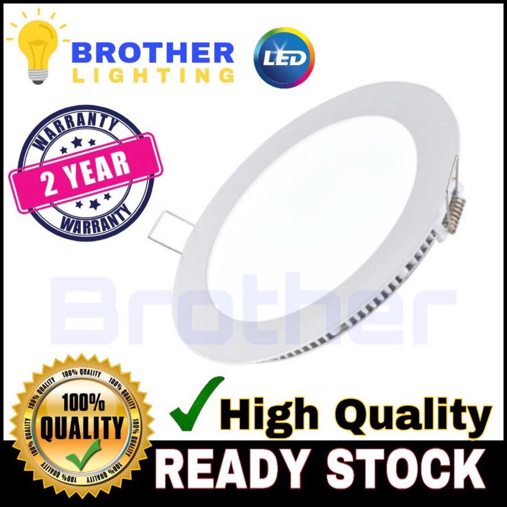 Shop Malaysia Good Quality Led Downlight Round 12w 4 18w 6 Led Panel Light Led Ceiling Light Spot Down Light With Driver Ac85 265v Shopee Singapore
