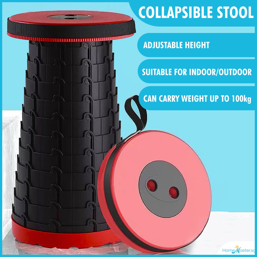 Collapsible Portable Stool Adjustable Height Shopee Singapore   5cac8754abcc6530ab561789537d73e0