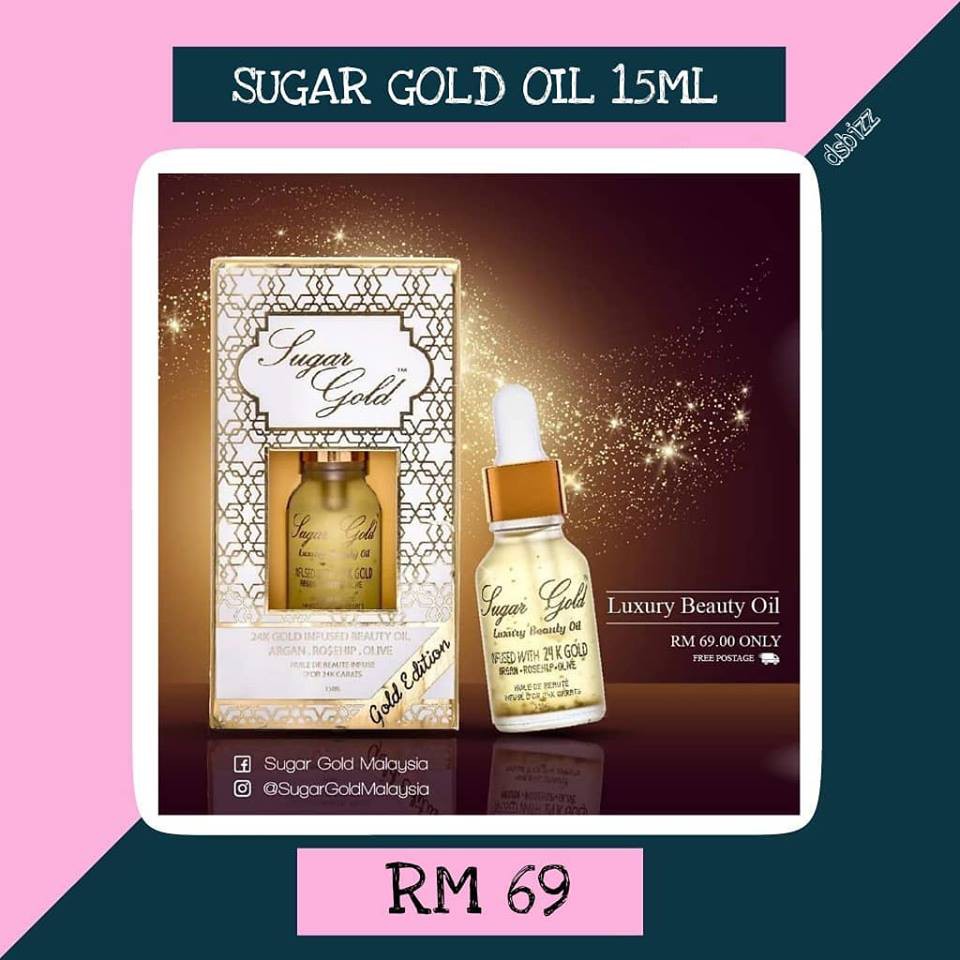 Ready Stock Sugar Gold Beauty Oil Serum Malaysia 15ml Shopee Singapore